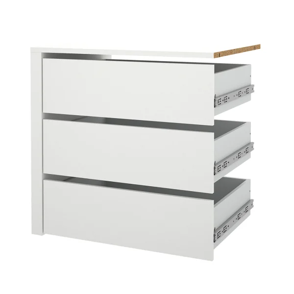 Catania Schubladeneinsatz 3 Schubladen 71,25 cm bis 240 cm Kleiderschrank weiß