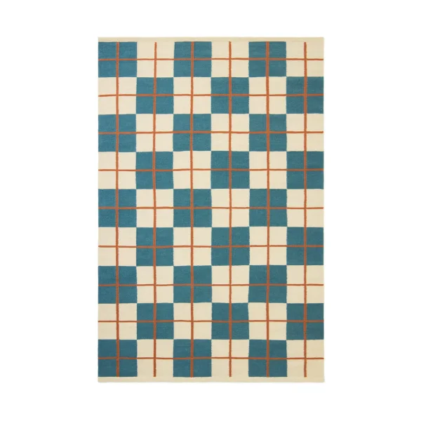 Chhatwal & Jonsson Haveli Teppich 180x270 cm Heaven blue-light khaki-rust