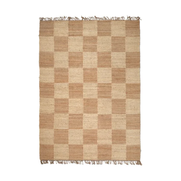 Classic Collection Jute Squares Teppich Natural, 200x300 cm