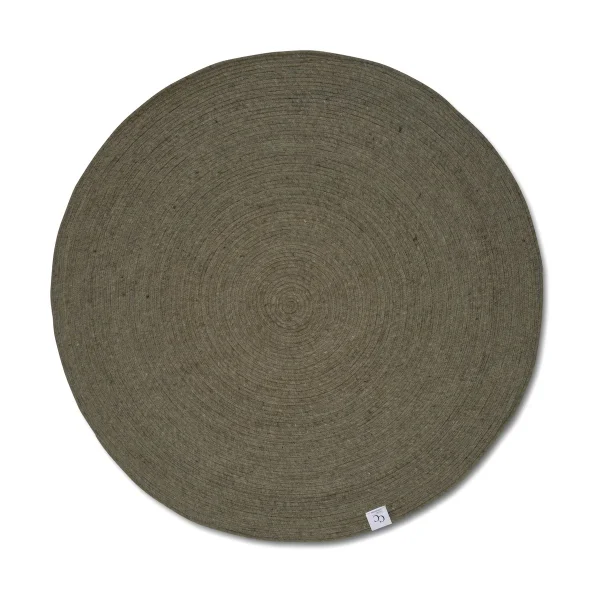 Classic Collection Merino Wollteppich rund Ø240 cm Dark green