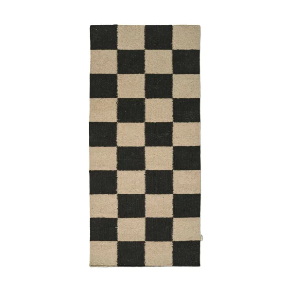 Classic Collection Squares Läufer Black-natural, 80x200 cm