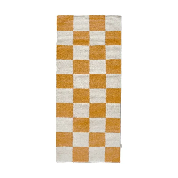 Classic Collection Squares Läufer White-yellow, 80x200 cm