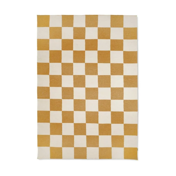 Classic Collection Squares Teppich Weiß-gelb, 250x350 cm