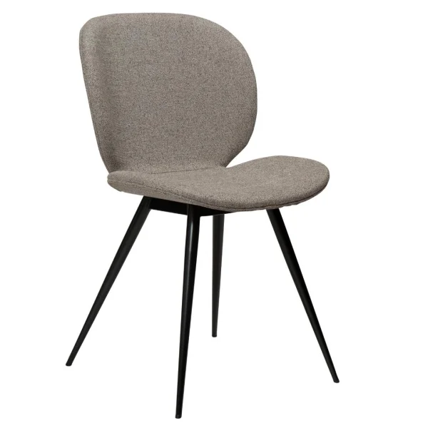 Cloud Dan-Form Esszimmerstuhl Bouclé hellbraun.