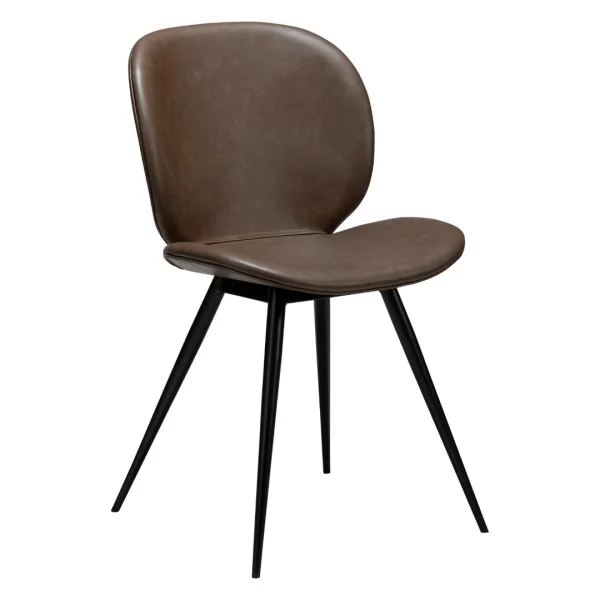Cloud Dan-Form Esszimmerstuhl PU-Kunstleder braun.