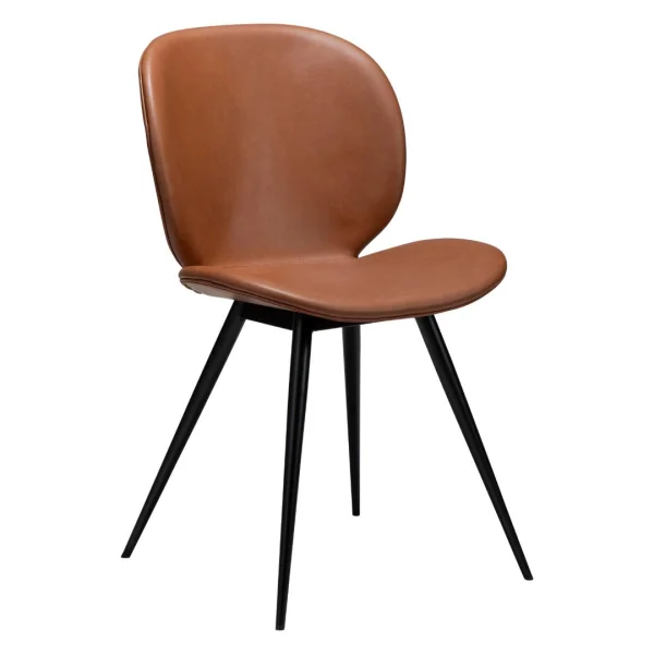 Cloud Esszimmerstuhl PU-Kunstleder cognacfarben.