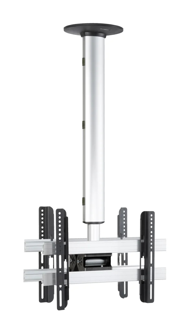 CM 3 Double TV-Deckenhalterung Silberfarbig.