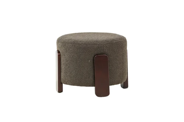 Coffey Pouf, Hocker Ø52,5cm braun, dunkelgrau.