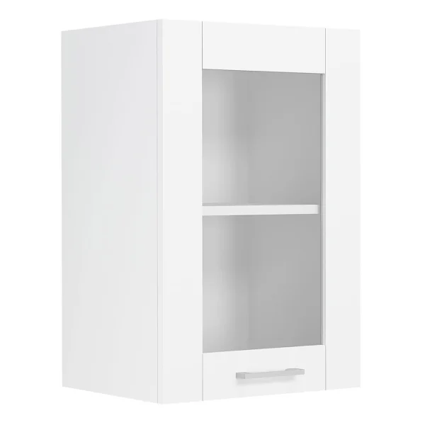 Colura Küchenoberschrank 40 cm 1 Glasstür weiß.