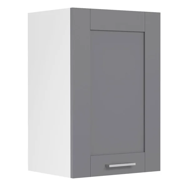 Colura Küchenoberschrank 40 cm 1 Tür anthrazit grau, weiß.