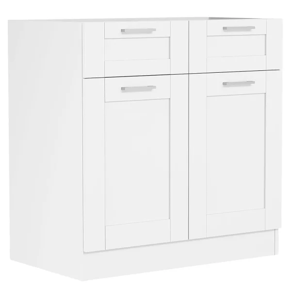 Colura Küchenunterschrank 80 cm 2 Türen, 1 Schublade weiß.
