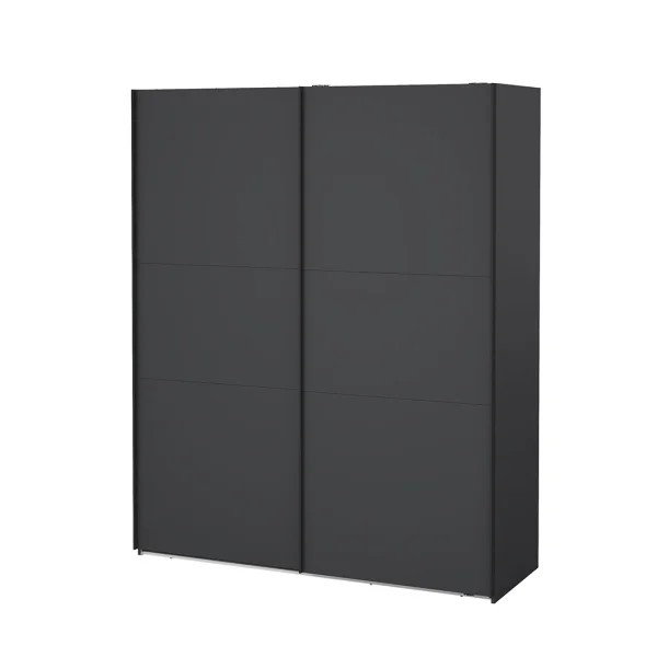 Como Schiebetürenschrank 2 Türen 180x220cm matt grau.