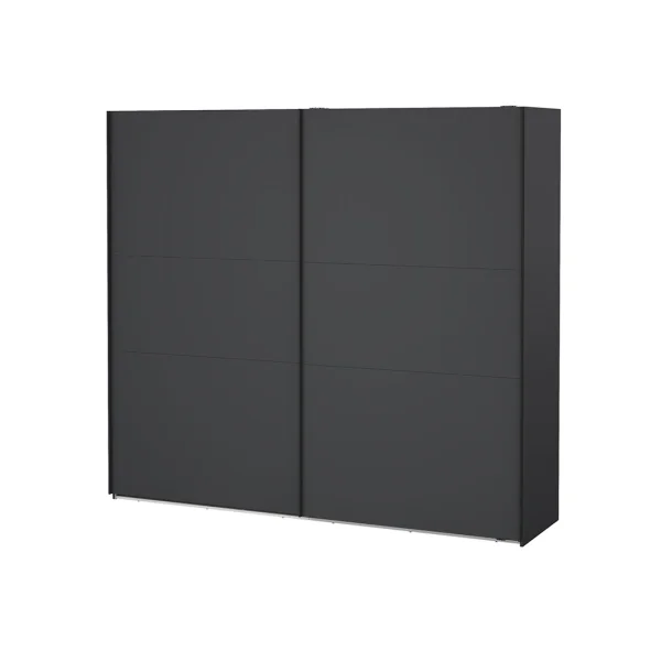 Como Schiebetürenschrank 2 Türen 245x220cm matt grau.