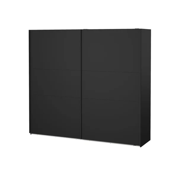 Como Schiebetürenschrank 2 Türen 245x220cm matt schwarz.