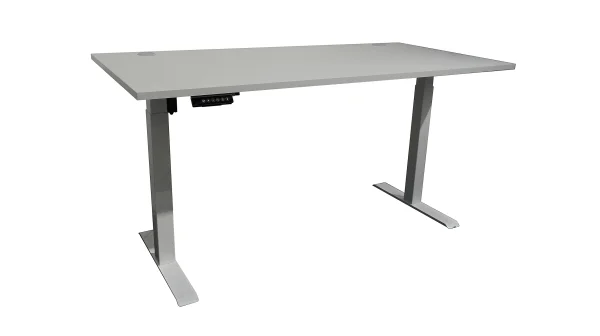 Computerschreibtisch grau 160 cm höhenverstellbar - PRONTO