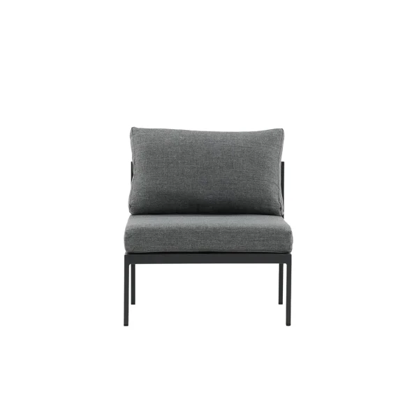 Copacabana Gartensofa Mittelsegment schwarz.