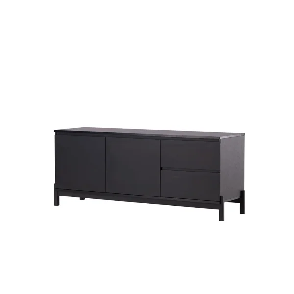 Corpus Sideboard 2 Türen, 2 Schubladen schwarz.