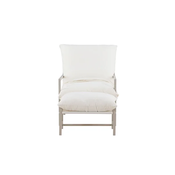 Corso Loungesessel mit Fußhocker beige.