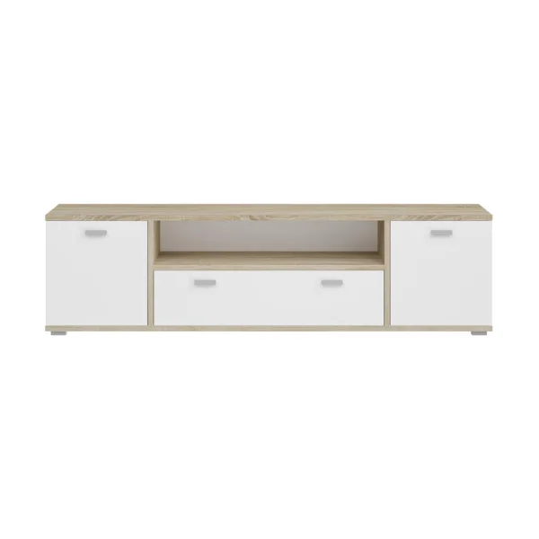 Cosmo Sideboard 2 Türen, 1 Klaptür, 1 Ablage weiß,Eiche dekor.