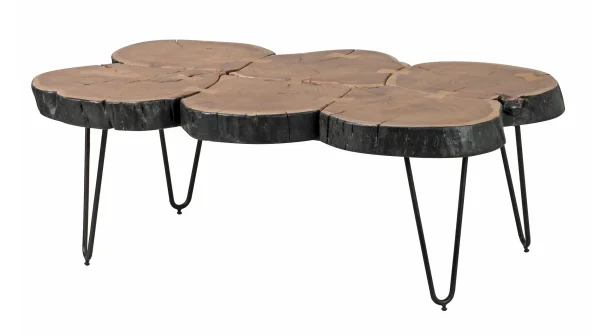 Couchtisch Akazie massiv lackiert 115 x 70 cm - RUNA