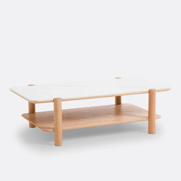 Couchtisch Ambre, Eiche Und Kunstmarmor