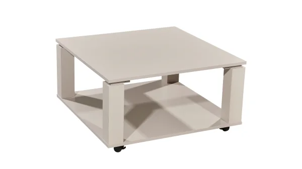 Couchtisch beige quadratisch 76 x 76 cm Wohnzimmertisch - ROMY