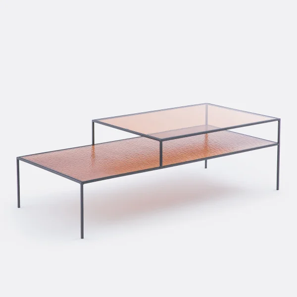 Couchtisch Erita Mit 2 Ablagen, Glas