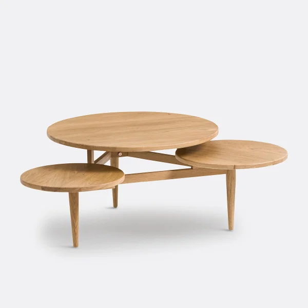 Couchtisch Mit 3 Platten Ruben, Eiche