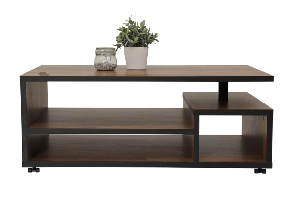 Couchtisch Oldwood - schwarz 106 x 68 cm - EIKE