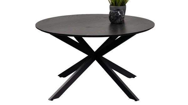 Couchtisch rund Esche schwarz 80 x 80 cm Wohnzimmertisch - PAUL