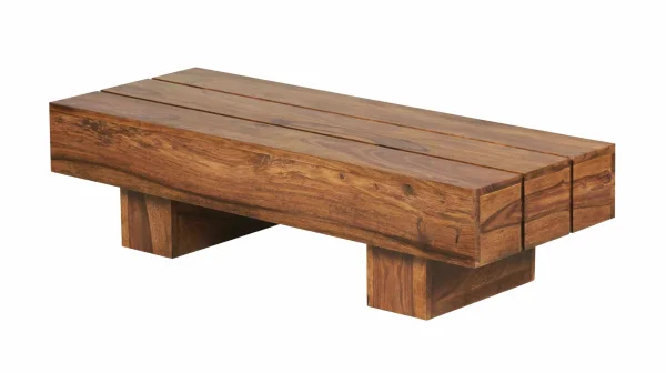 Couchtisch Sheesham massiv gebeizt 120 x 30 cm - ELIN