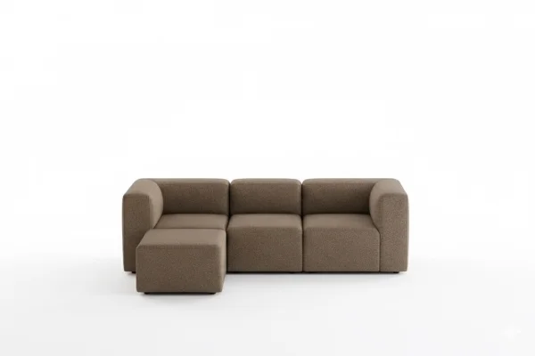 Cubic M Chaiselongsofa rechts oder links gewendet braun.