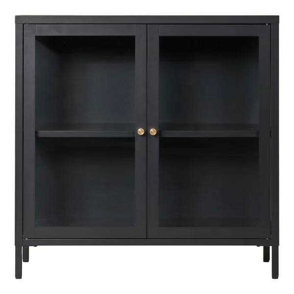 Dalby Sideboard 2 Glas Türen schwarz.