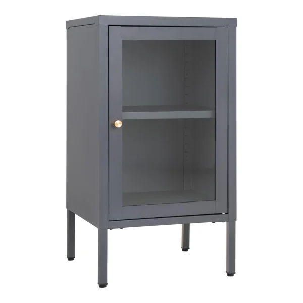 Dalby Vitrinenschrank 1 Glastür grau.