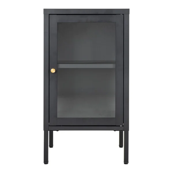 Dalby Vitrinenschrank 1 Glastür schwarz.