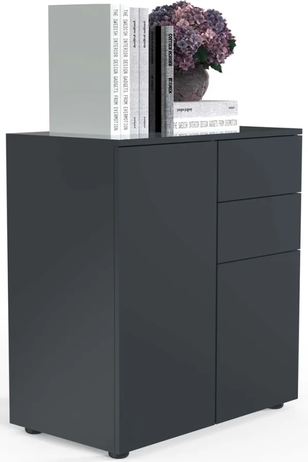 Dalosa4 Sideboard 2 Türen 2 Schubladen anthrazit.