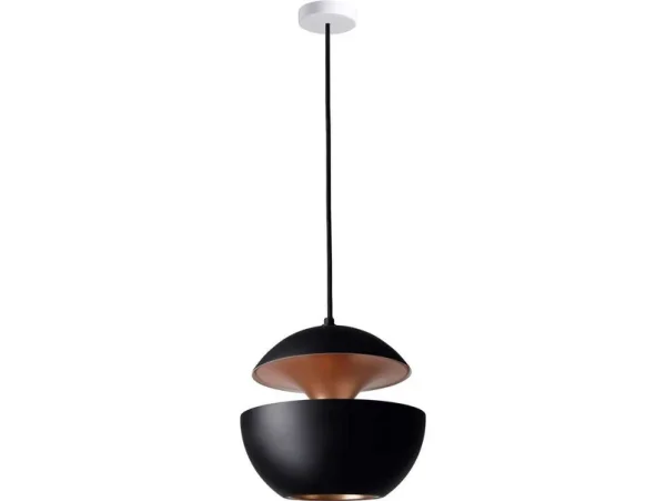 DCWéditions - Here Comes The Sun Pendelleuchte Ø250 Schwarz/Kupfer DCW