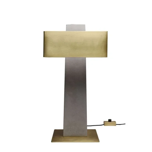 DCWéditions - Iota Tischleuchte Concrete/Brass DCW