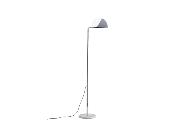 DCWéditions - Mezzaluna Stehleuchte White Marble/Chrome DCW