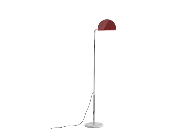 DCWéditions - Mezzaluna Stehleuchte White Marble/Red DCW
