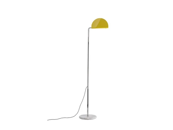 DCWéditions - Mezzaluna Stehleuchte White Marble/Yellow DCW