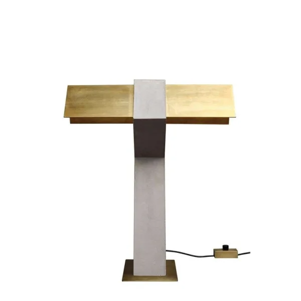 DCWéditions - Tau Tischleuchte Brass/Concrete DCW