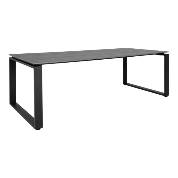 Denver Gartentisch 210 x 100 cm grau, schwarz.