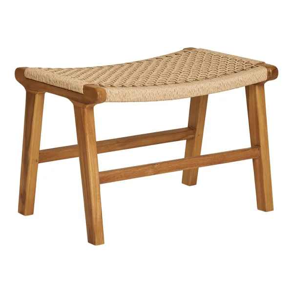 Derby Pouf Teak, Polyrattan.