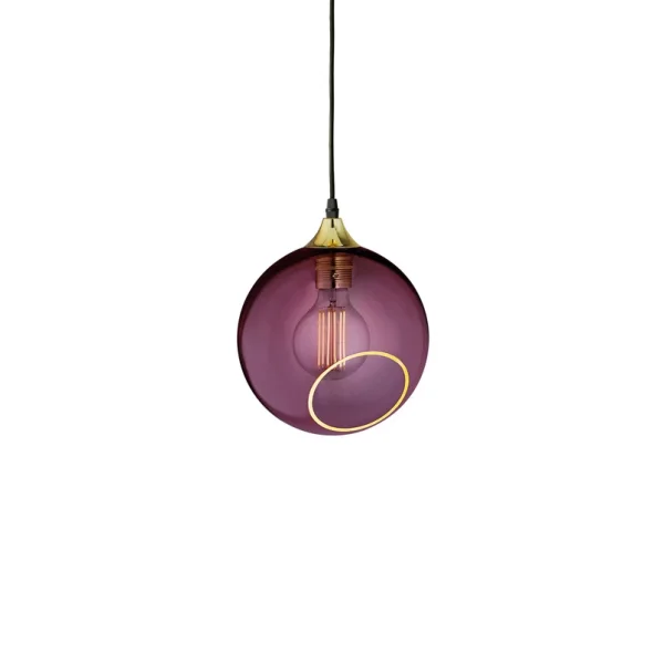 DESIGN BY US - Ballroom Hängelampe, lila, Ø 20 cm, Glas