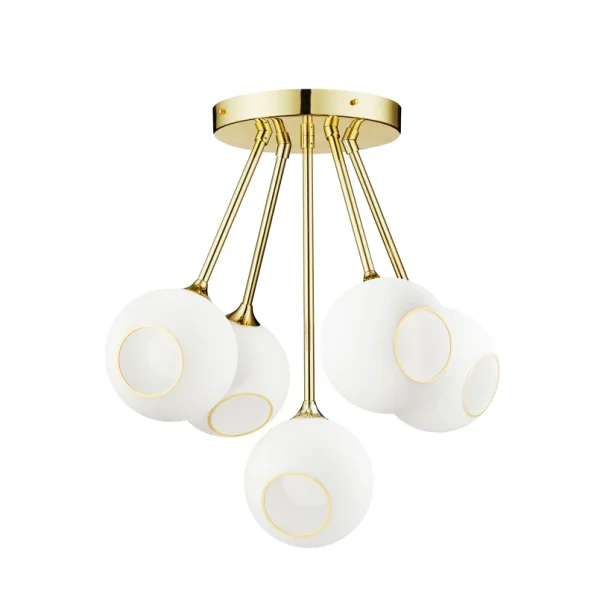 DESIGN BY US - Ballroom Molecule Deckenlampe weiß, 5-flammig