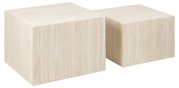 Dice Couchtisch Satz von 2 Stück beige.