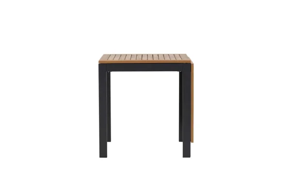 Diego Cafetisch B70xL70/132cm mit Zusatzplatten schwarz.