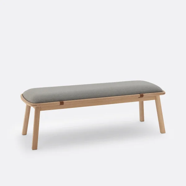 Dielenbank Leather, Eiche Massiv