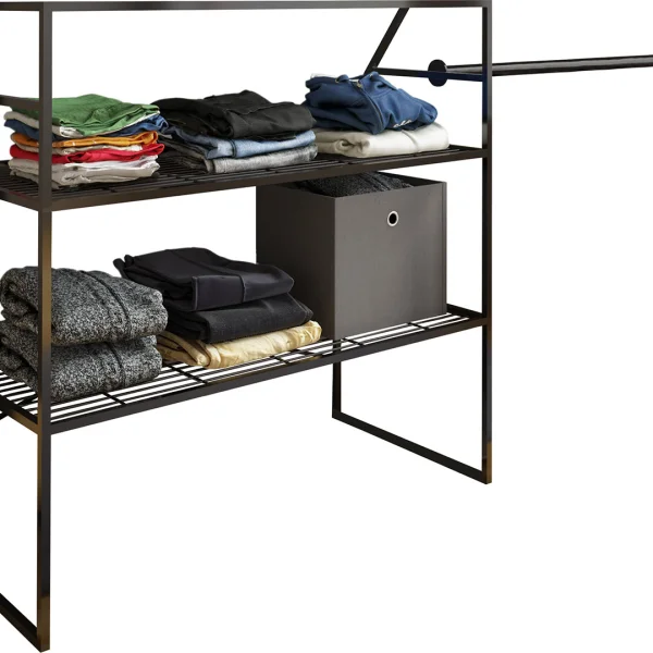 Disal Kleiderschrank für schräge Wand schwarz.